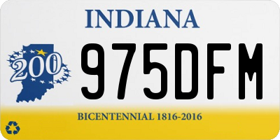 IN license plate 975DFM