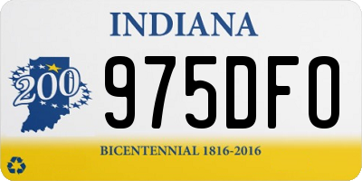 IN license plate 975DFO