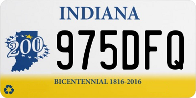IN license plate 975DFQ