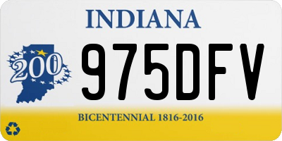 IN license plate 975DFV