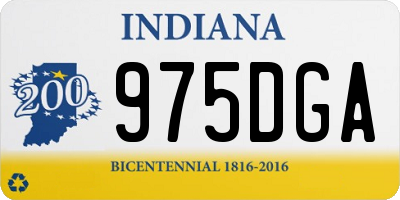 IN license plate 975DGA
