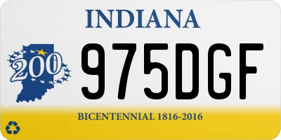 IN license plate 975DGF