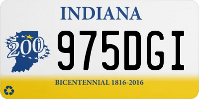 IN license plate 975DGI