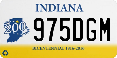 IN license plate 975DGM