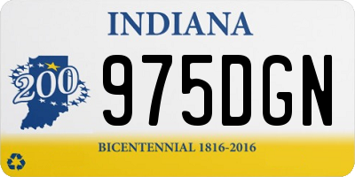 IN license plate 975DGN