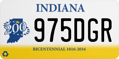 IN license plate 975DGR