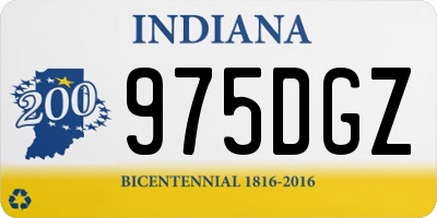 IN license plate 975DGZ