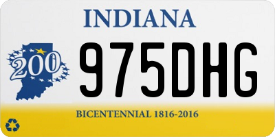 IN license plate 975DHG