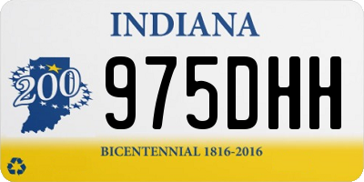 IN license plate 975DHH