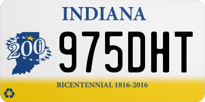 IN license plate 975DHT