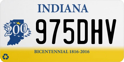IN license plate 975DHV