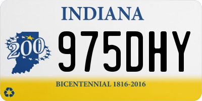 IN license plate 975DHY