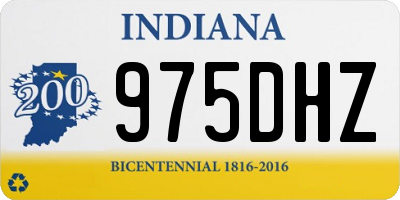 IN license plate 975DHZ
