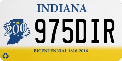 IN license plate 975DIR