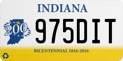 IN license plate 975DIT