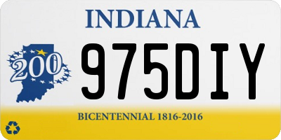 IN license plate 975DIY