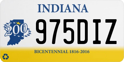 IN license plate 975DIZ