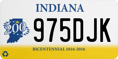 IN license plate 975DJK