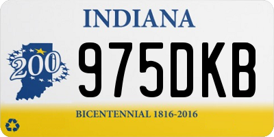 IN license plate 975DKB