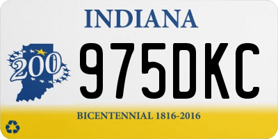 IN license plate 975DKC