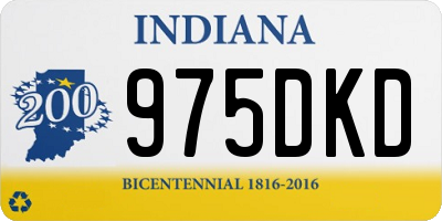 IN license plate 975DKD