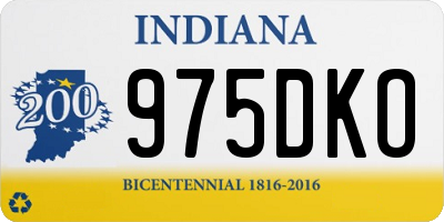 IN license plate 975DKO