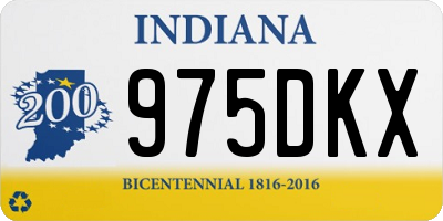 IN license plate 975DKX