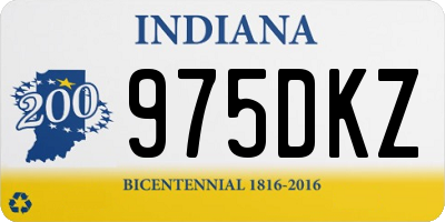 IN license plate 975DKZ