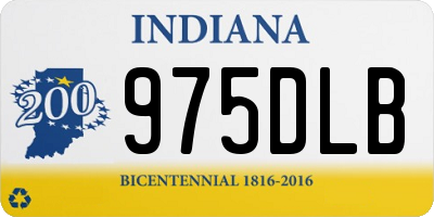 IN license plate 975DLB