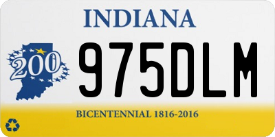 IN license plate 975DLM