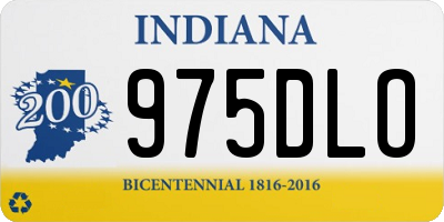 IN license plate 975DLO