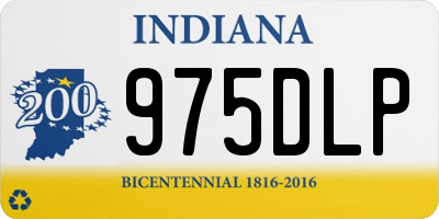 IN license plate 975DLP