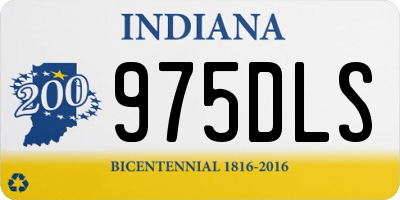 IN license plate 975DLS