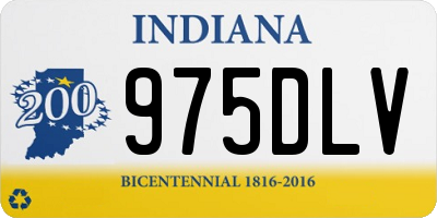 IN license plate 975DLV