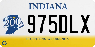IN license plate 975DLX