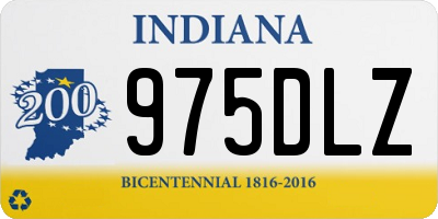 IN license plate 975DLZ
