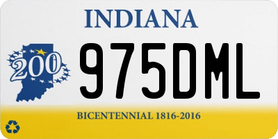 IN license plate 975DML