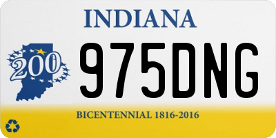 IN license plate 975DNG