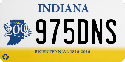 IN license plate 975DNS