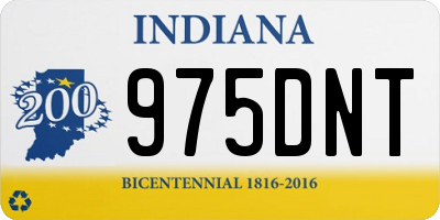 IN license plate 975DNT