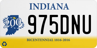 IN license plate 975DNU