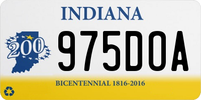 IN license plate 975DOA