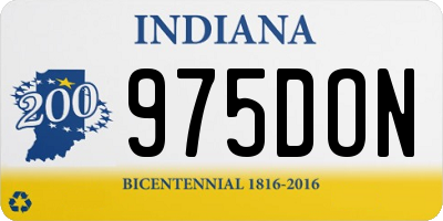 IN license plate 975DON