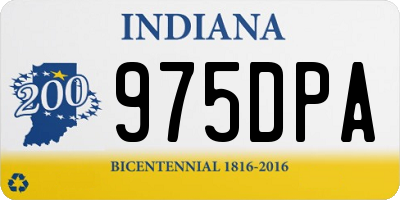 IN license plate 975DPA