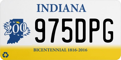 IN license plate 975DPG