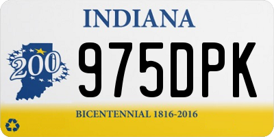 IN license plate 975DPK