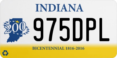 IN license plate 975DPL