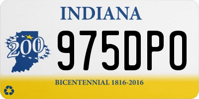 IN license plate 975DPO