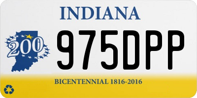 IN license plate 975DPP