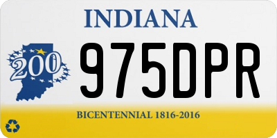 IN license plate 975DPR